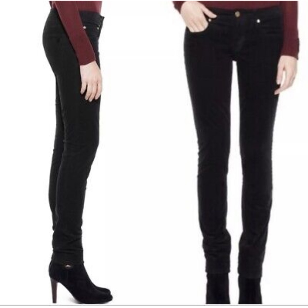 Tory Burch Ivy Jeans 27 Black Corduroy